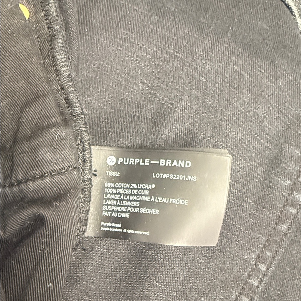 Purple Brand Black Jeans sz 38 - Picture 10 of 11